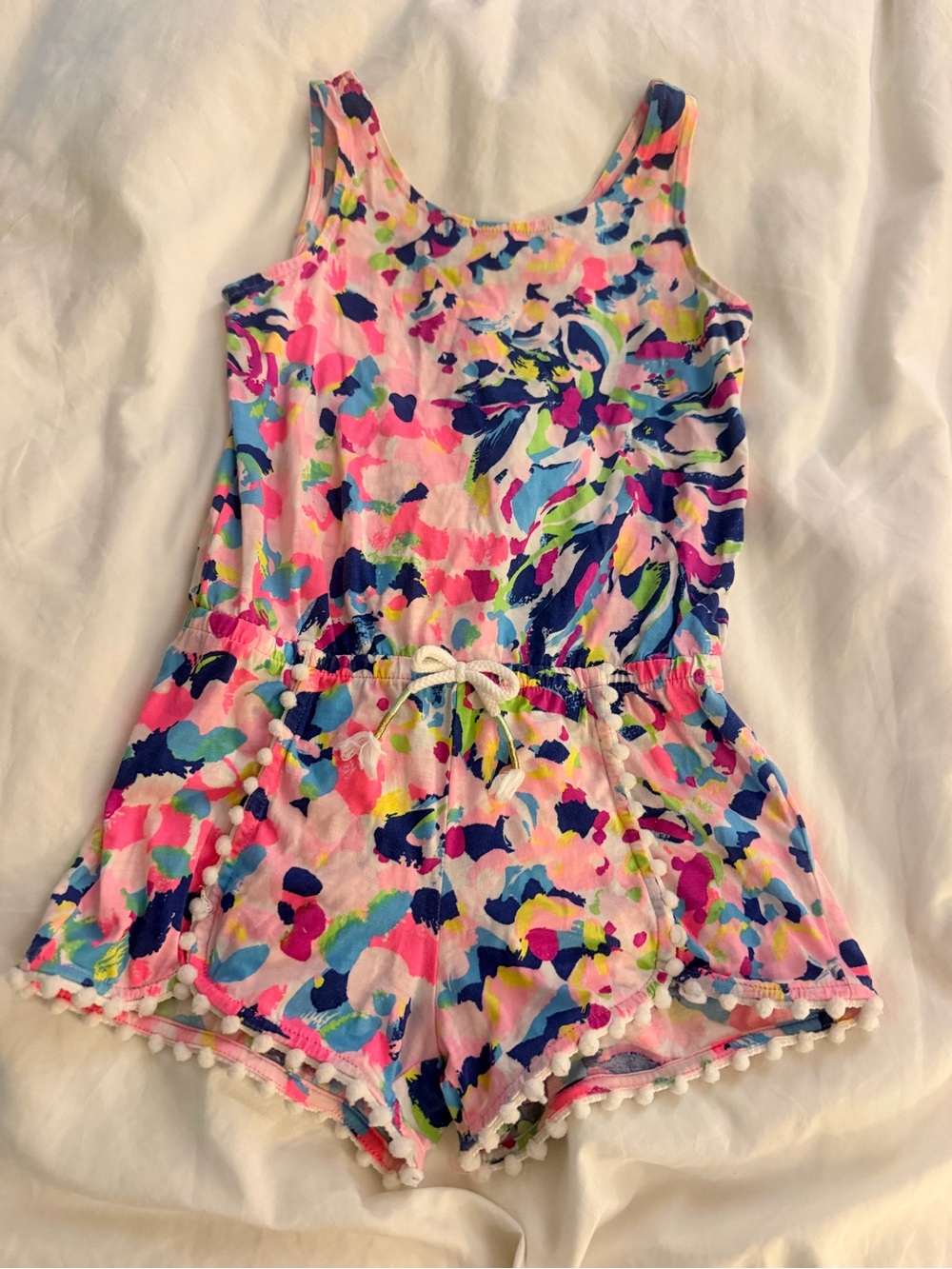 Lilly Pulitzer Multicolor Floral Tank Romper in Pink, Blue, Green